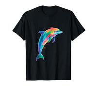 Geometric Dolphin Art Visionary Spirit Ocean Totem T-Shirt