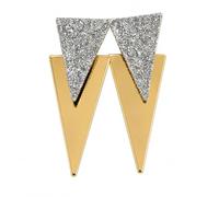 Geometric Double Triangle Earrings for Women Three-dimensional Dangle Earrings Punk Metal Personality Jewelry Handmade