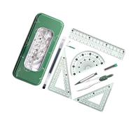 Geometric Drawing Kit with Compass Ruler Protractor Ideal for Student Engineers and Artists Ergonomic Compass and Ruler Set