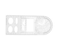 Geometric Drawing Tool Plastic Ruler Set for Math Class | Smooth Surface, Precise Angles and Arcs Guidance, Simple Generous Pattern, for Drawing Paper Use