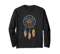 Geometric Dreamcatcher Tribal Feather Sacred Indian Symbol Long Sleeve T-Shirt