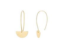 Geometric Drop Dangle Earrings Boho Statement Long Hoops 18k Gold Plated Lightweight Earrings for Women Girls, Metal