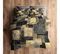 Geometric Duvet Cover Sets Double Bedding 3 Piece, Modern Vintage Abstract Pattern Reversible Quilt Cover & 2 Pillowcases, Soft Microfiber, Zip, Bedroom Decor & Gifts(JD153)