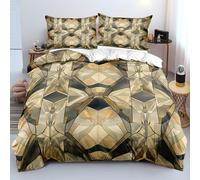 Geometric Duvet Cover Super King,Modern Mid Century Boho Brown Bedding Set with Zipper Closure,Breathable Microfibre Abstract Art Quilt Cover for Women Men Adult Bedroom Super King