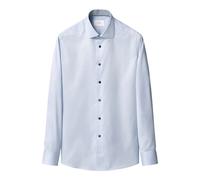 Geometric Effect Slim Fit Signature Twill Shirt, male, Eton, Formal Shirts, Blue, L, Shirts L