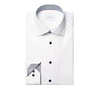 Geometric Effect Slim Fit Signature Twill Skjorte, male, Eton, Formal Shirts, White, S, Shirts S