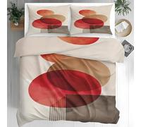 Geometric Elements 3D Printing King Size Bedding Set Premium Ultra Soft Microfiber minimalist style Duvet Cover 230x220 and 2 Pillow Cases, with Zipper Closure for Teenage in Bedroom F1289