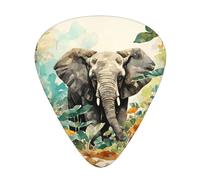 Geometric Elephants guitar pick set, 3 different thicknesses, 12 pieces for a variety of instruments