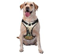 Geometric Elephants X-Large Printed pet Traction Vest - Ideal for Dog Walking, Hiking, Daily Travel