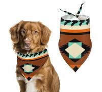 Geometric Ethnic Tribal Navajo Aztec Dog Bib Adjustable Pet Bibs Scarf Soft Triangle Scarf For Pets Party Cats