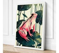 Geometric Flamingo Art Deco Canvas Wall Art Print 30x20 Inch