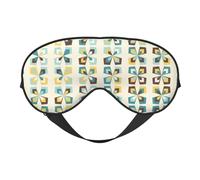 Geometric Floral Pattern Print Eye Mask for Sleeping Light Blocking,Soft Breathable Eye Mask,Adult Party Eyeshade Favors