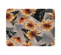 Geometric Floral Shapes Blanket Benjamin Tate Design Natural 120cm x 150cm