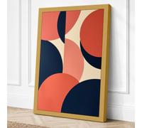Geometric Forms in Motion Canvas Wall Art Print 18x12 Inch (46 x 30 cm)