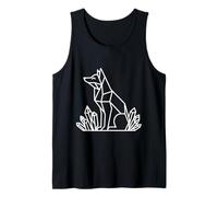Geometric Fox Polygon Line Art Wildlife Nature Lover Tank Top