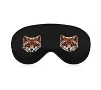 Geometric Fox Soft Eye Mask Cover Effective Shading Blindfold Comfort Sleep Mask with Elastic Adjustable Strap