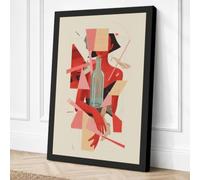 Geometric Fragments Abstract Canvas Wall Art Print 36x24 Inch (91 x 61 cm)