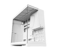 Geometric Future M5 Tempered Glass Mid Tower, E-ATX/ATX Gaming Case, 1.2mm Steel, Type C, Toolless Panels, Support 420/360 Radiator, Dual-Chamber, White, GEO-M5-W