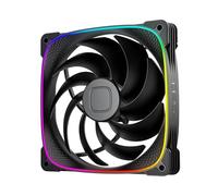 Geometric Future Squama 2503 RGB PWM Fan - 140mm - 1 Pack - Performance & Silent Balance - Dual Lighting Loop - 5V 3pin addressable RGB - 4pin PWM - Black (GEO-S2503B-14S)