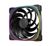 Geometric Future Squama 2503R Reverse Blade RGB PWM Fan - 140mm - 1 Pack - Performance & Silent Balance - Dual Lighting Loop - 5V 3pin addressable RGB - 4pin PWM - Black(GEO-S2503RB-14S)