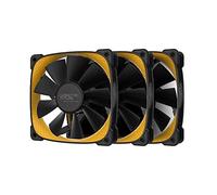 Geometric Future Squama 2505 PWM Fan - Yellow - 120mm - 3 Pack - High Performance - 4pin PWM - (GEO-S2505Y-3)