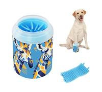 Geometric Giraffe Art Reusable Dog Paw Washer Silicone Brush Soft Pets Cleaning Kit for Small Medium Dogs and Cats
