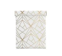 Geometric Gold Pattern with White Shimmer, Squeeze Top Wallet Women Storage Bag Small Coin Purse Change Pouch