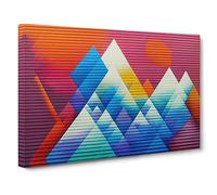 Geometric Graffiti Art Canvas Print | Gallery Wrapped 30mm Frame Wall Art | 30x20 inches | Ready to Hang | Abstract Picture | Living Room Bedroom Lounge Office