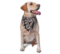 Geometric Grey Blush And CoralDog Bandanas Cat Puppy Scarfs Washable Pet Handkerchief