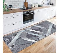 Geometric GreyRug 90x200cmDurable Washable Kitchen Mat for High Traffic Areas Perfect for Home Décor SlipResistant Stylish Floor Covering 140x140cm Option Available