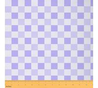 Geometric Grid Fabric by The Yard,Watercolor Plaid Soft Flannel Polyester Fabric for Sewing Lover,Patchwork Grids No Stretch Fabric Crafting Supplies,Dreamy Checkered 1 Yard Pre-Cut,36" L x 59" W