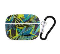 Geometric Grunge Urban Headphone Protective Case with Keychain Cute Earphone Case Compatible for Airpods Pro