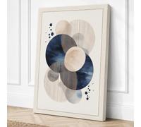 Geometric Harmony Minimalist Canvas Wall Art Print 30x20 Inch (76 x 51 cm)