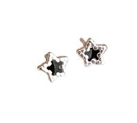 Geometric Heart/Star Studs Earrings Ear Fashion Ears Jewelry Silver Texture Suitable For Various Occasion Wear Earrings