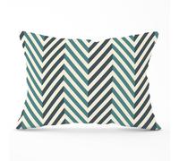 Geometric Herringbone Chevron Blues Cushions Warren Reed - Designer Green 60cm x 60cm