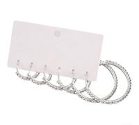 Geometric Hoop Earrings Set 6pcs 14K Gold Plated | Simulated diamond details, eye-catching sparkle, elegant gold finish, mix-and-match options, daily wear friendly