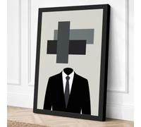 Geometric Identity Minimalist Canvas Wall Art Print 18x12 Inch (46 x 30 cm)