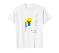 Geometric Kingfisher Minimalist Nature Art Design T-Shirt