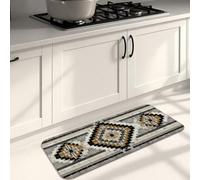 Geometric Kitchen Mats for Floor, Modern Diamond Design Soft Mats, All Season Cushioned Non Slip Washable Decor Rugs for Kitchen Sinks Bathroom 16x47 Inch