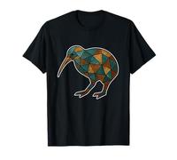 Geometric Kiwi Mosaic Bird T-Shirt