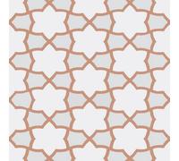 Geometric Lattice Glitter Wallpaper Moroccan Stars Grey White Copper Arthouse