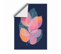 Geometric Leaf Arrangement Botanical Unframed Wall Art Print A4 (29.7×21cm), Wall Decor for Living Room, Bedroom, Office & Home, Art Gift