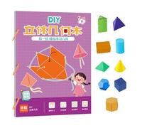 Geometric Learning Shapes - Solid Geometry Thinking Training Book,Space Thinking Training Game for Toddler Students Girls Kids Children