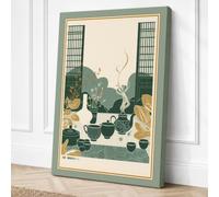 Geometric Leisure Art Deco Canvas Wall Art Print 30x20 Inch (76 x 51 cm)