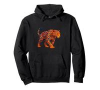 Geometric Leopard Jaguar Predator Polygon Abstract Art Pullover Hoodie