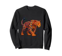 Geometric Leopard Jaguar Predator Polygon Abstract Art Sweatshirt