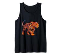 Geometric Leopard Jaguar Predator Polygon Abstract Art Tank Top