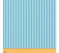 Geometric Line Craft Fabric No Stretch,Y2K Retro Stripe Patchwork Soft Flannel Polyester,Modern Minimalist Abstract Ideal for Quilting,Crafts & Handmade Artwork,Blue 3 Yard Bolt,108" L x 59" W