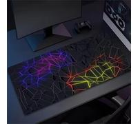 Geometric Line Large Gaming Mouse Pad, 900x300x3mm Extended gaming mouse mat XXL improved Precision and Speed Mousemat with Stitched Edges, Desk Mat for Keyboard and Mouses