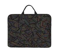 Geometric Linear Rainbow 3D Printed, 14 Inch Laptop Sleeve, Notebook Bag Laptop Case Sleeve Briefcase with Handle